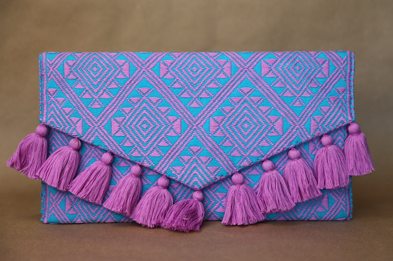 Pink & Blue Clutch