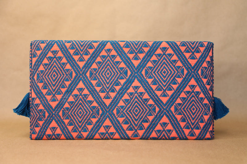 Orange & Blue Clutch