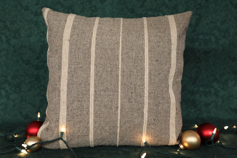 Striped Gray & Cream Pillowcase