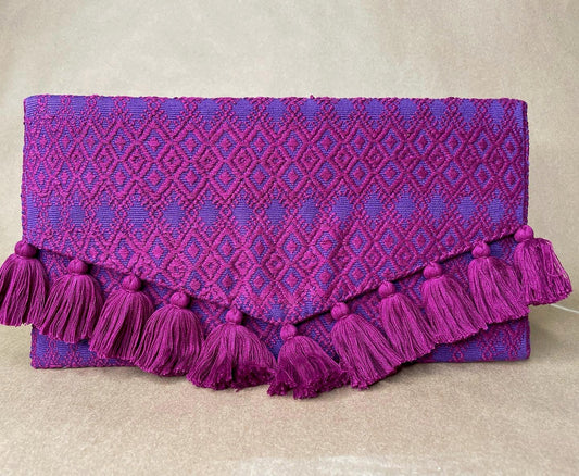 Fuchsia & Purple Clutch