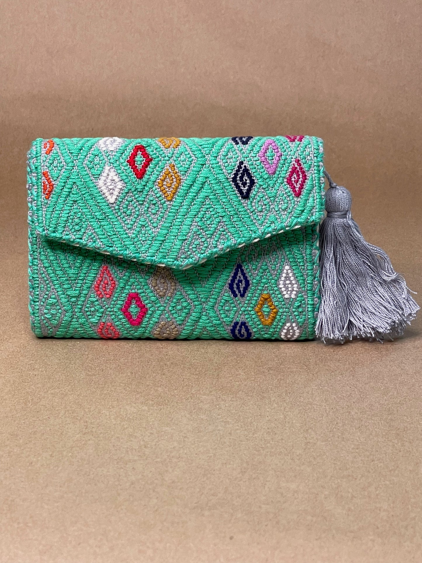 Teal & Multicolor Small Wallet