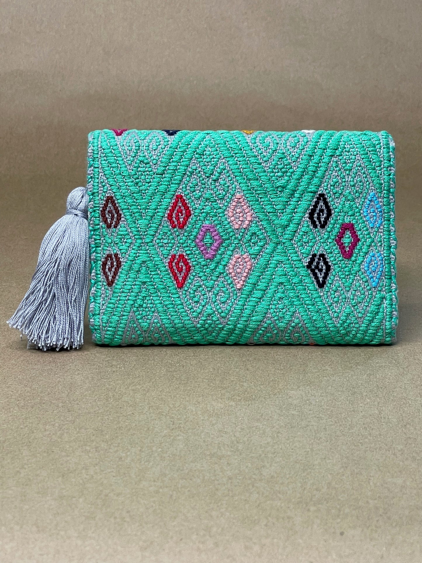 Teal & Multicolor Small Wallet