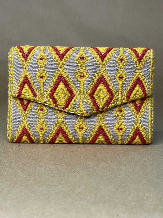 Gray & Yellow Small Wallet