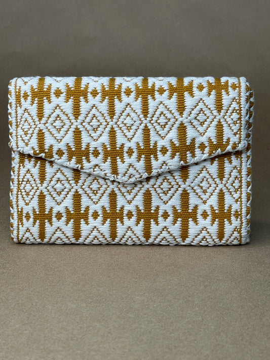 White & Gold Small Wallet