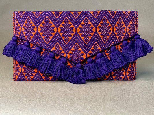 Orange & Purple Clutch