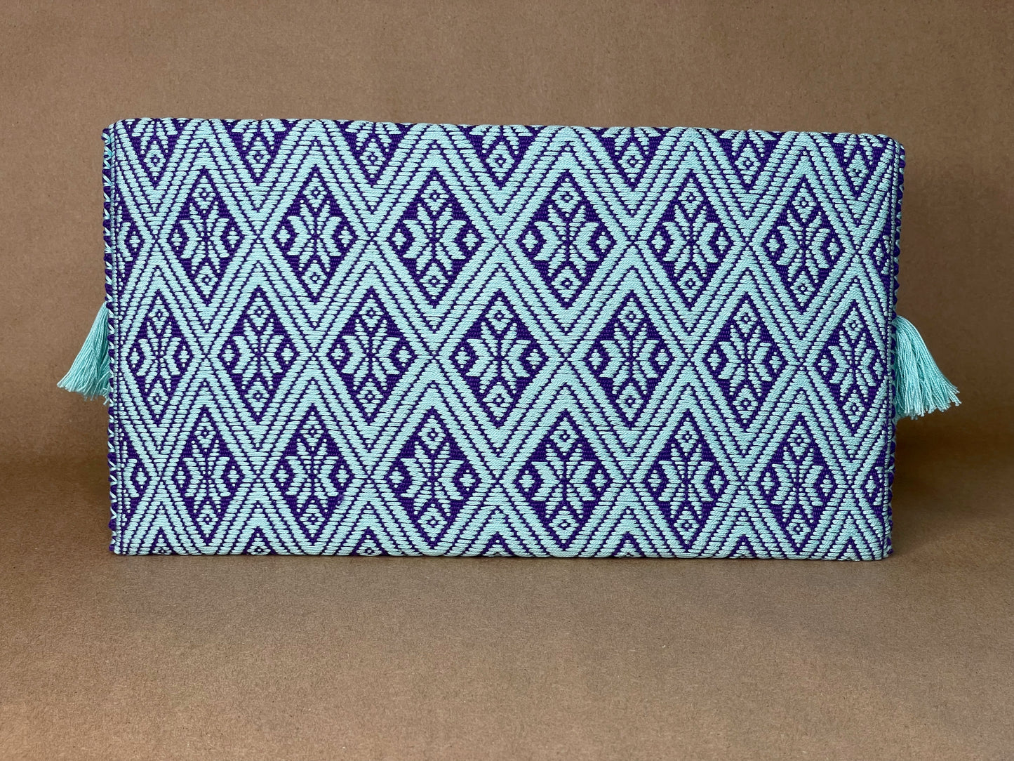 Teal & Navy Blue Clutch