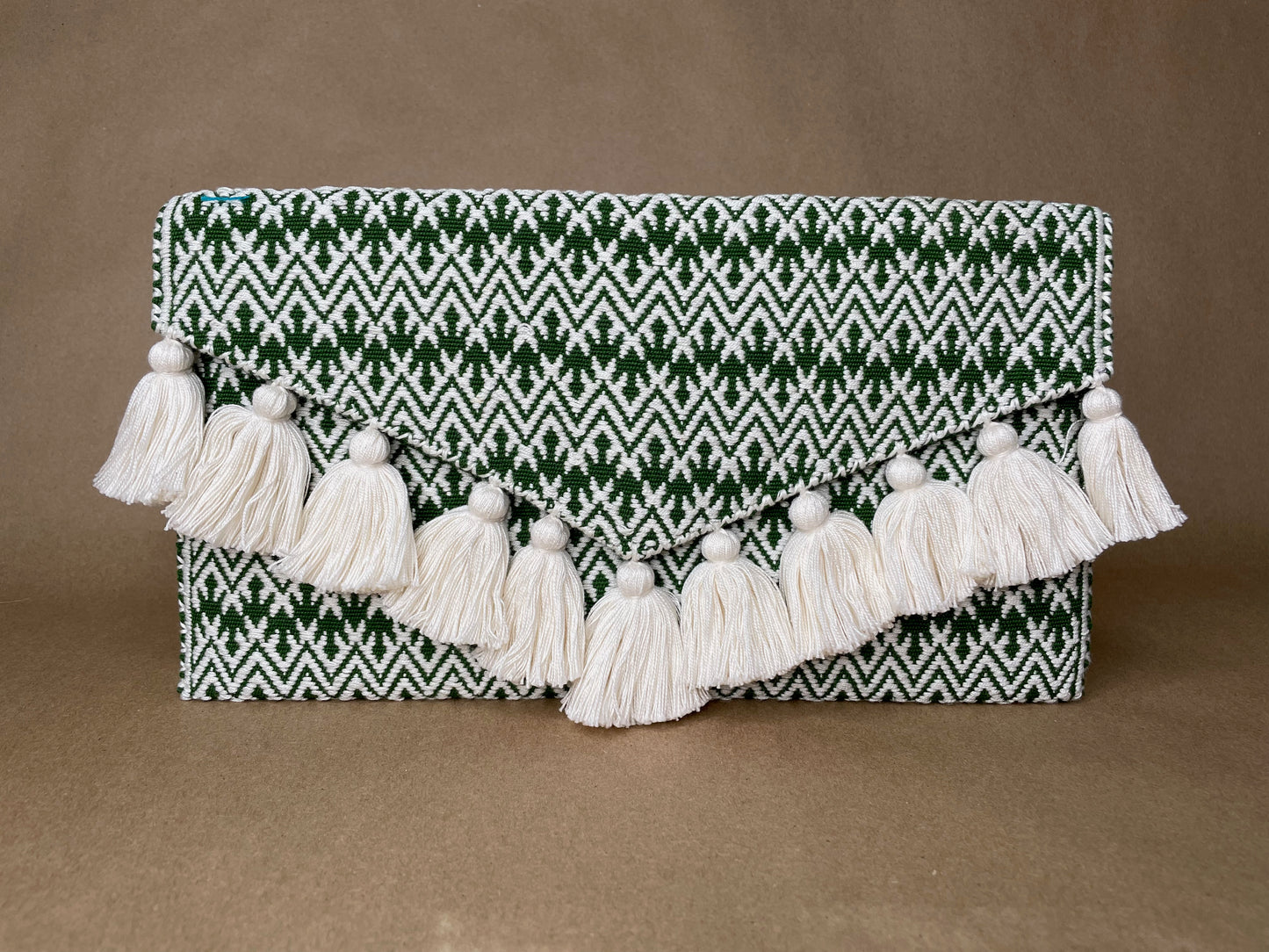 White & Green Clutch