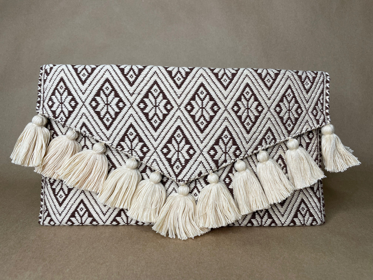 Brown & Ivory Clutch