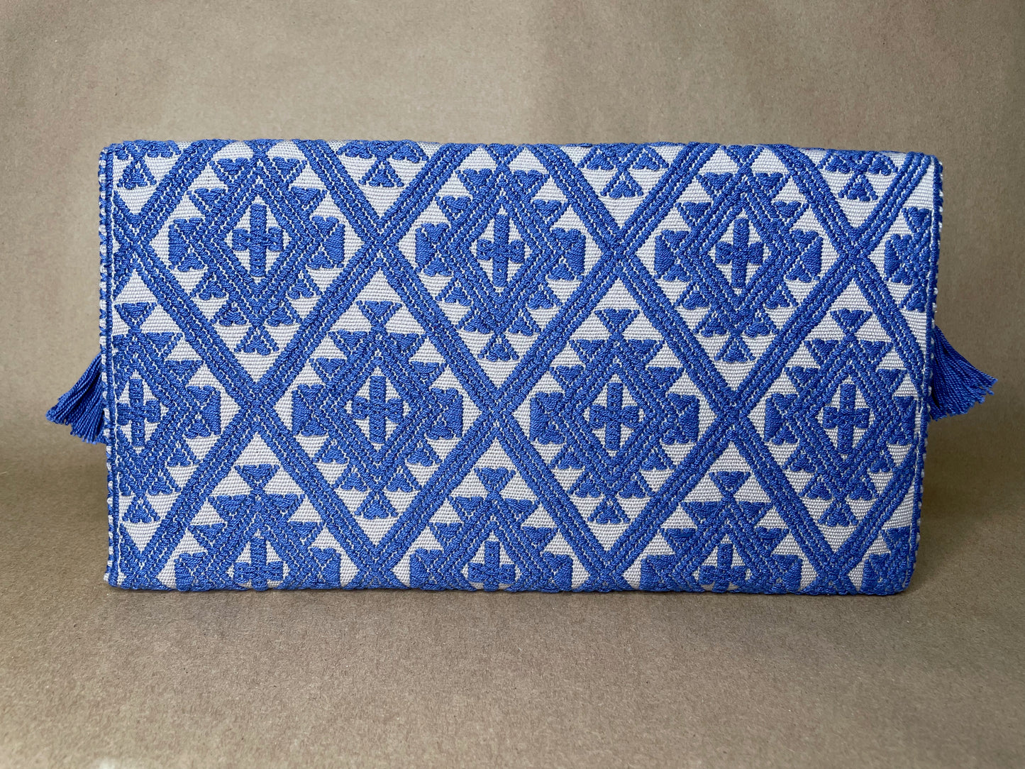 White & Blue Clutch