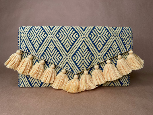 Blue & Ivory Clutch