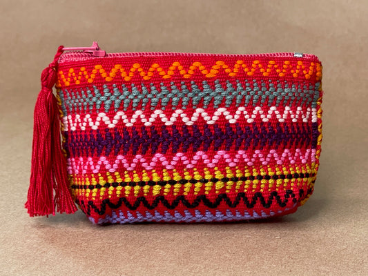 Multicolor Chevron Coin Purse