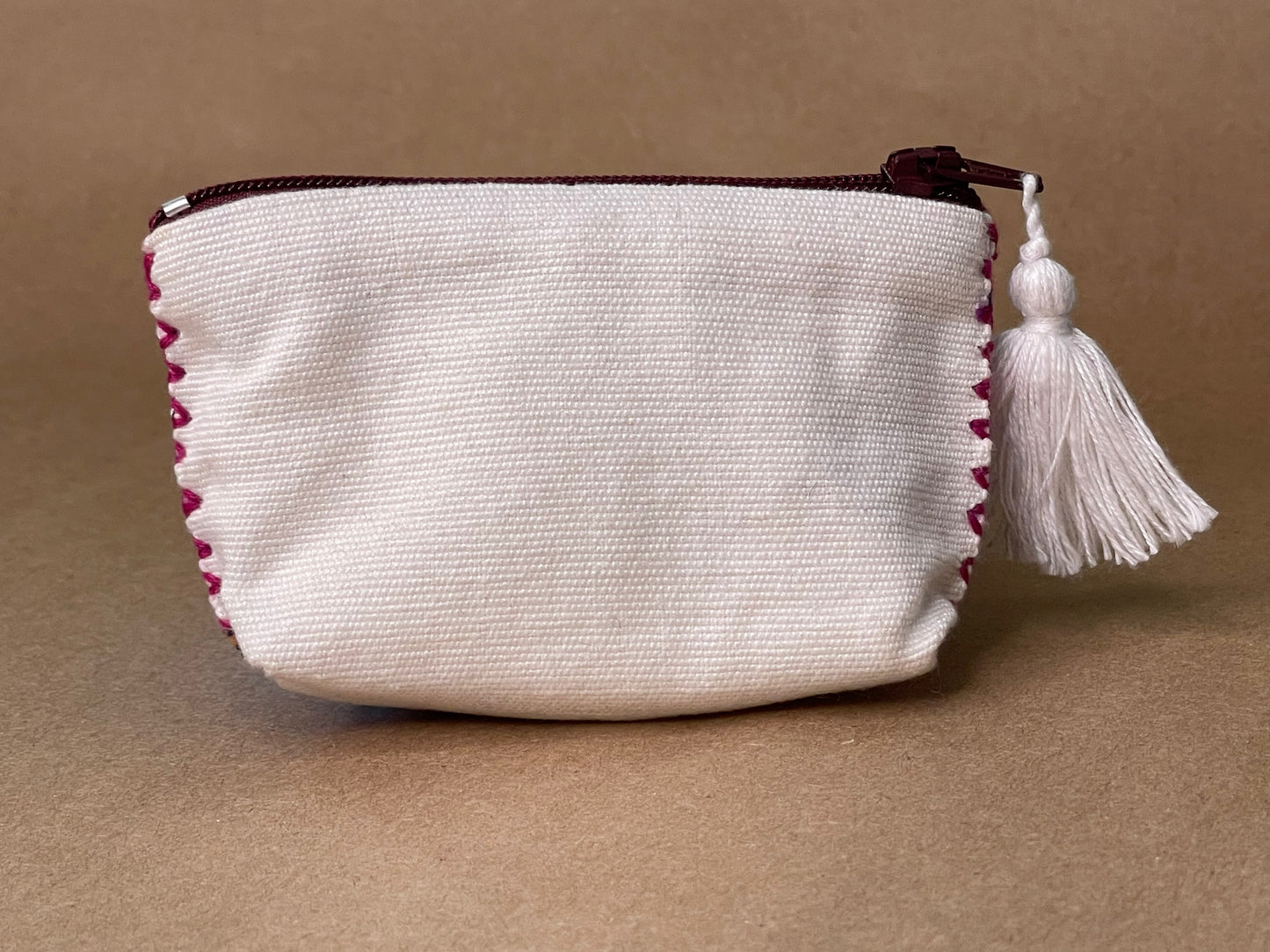 White Multicolor Coin Purse